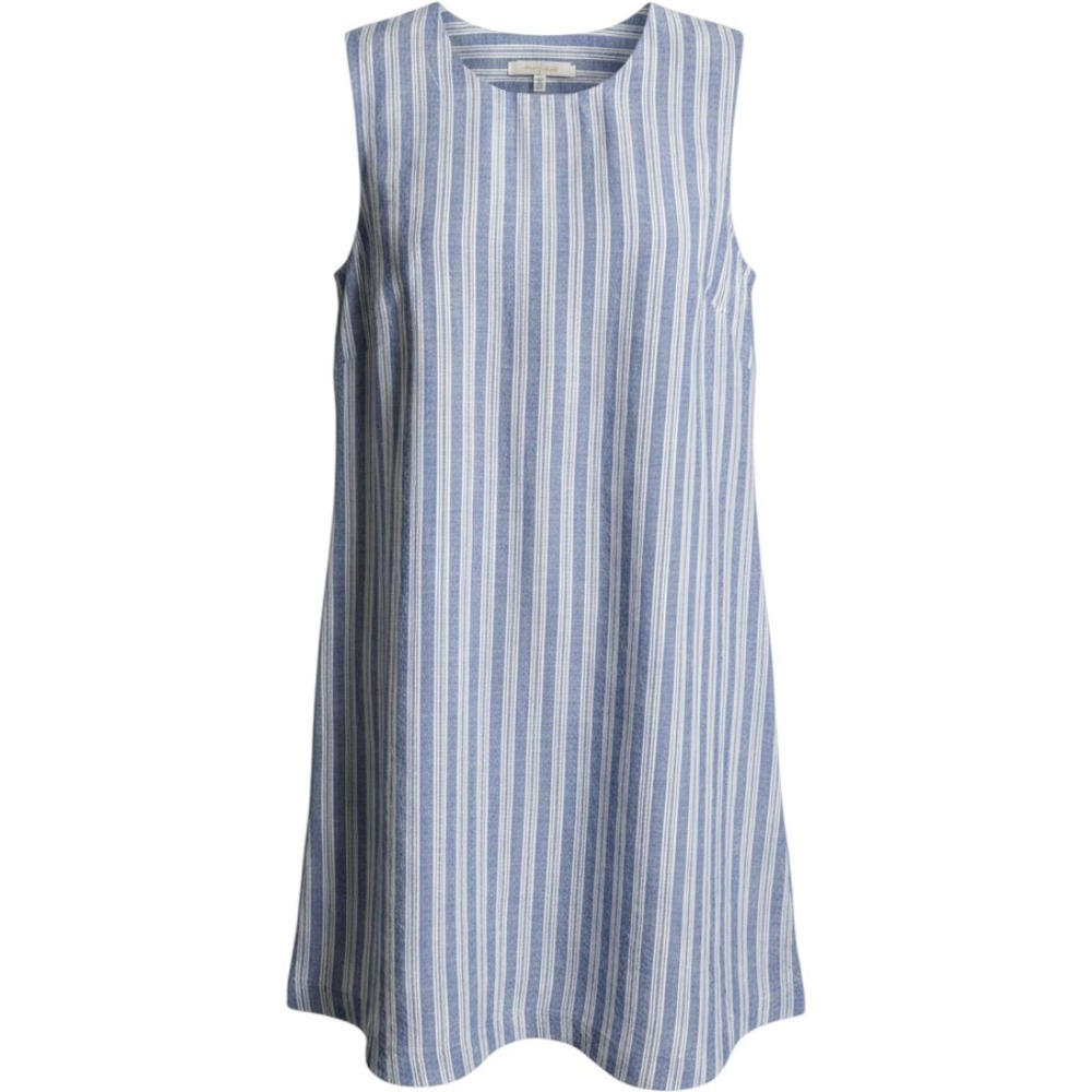Casacabana Blue White Striped Linen Blend Sleeveless Tank dress XXL C2W23178RG